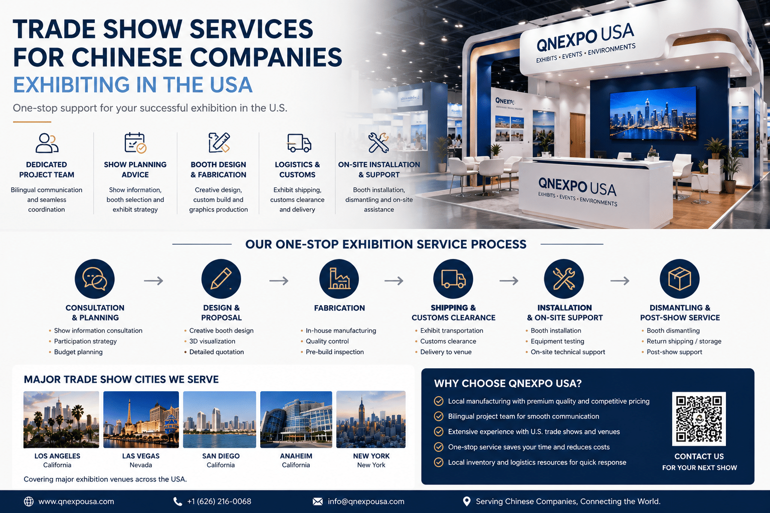 Custom Trade Show Booth Design in Long Beach | Exhibit Builder